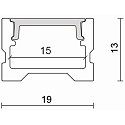 nobil� Alu U-Profil 3 OP, f�r LED Strips bis 1.5cm Breite, inkl. opalem Cover, 200cm, Wei� matt