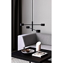 Nordlux LED Pendelleuchte CLYDE, IP20, 4-flammig, 60-225cm, 4x 4W 2700K 350lm 120�, 3-Step MOODMAKER� , drehbar, schwarz