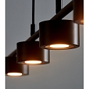 Nordlux LED Pendelleuchte CLYDE Balken, 4-flammig, 4x 5W, 2700K, 4x 350lm, IP20, 3-Step MOODMAKER, schwarz