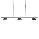 Nordlux Pendant luminaire CONTINA, 3 flames, G9, IP20, glass opal white, black