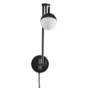 Nordlux Wall luminaire CONTINA, G9, IP20, glass opal white, black