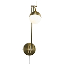 Wall luminaire CONTINA, G9, IP20, glass opal white, brass