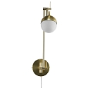 Nordlux Wall luminaire CONTINA, G9, IP20, glass opal white, brass