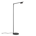 Floor lamp CONTINA, G9, IP20, glass opal white, black