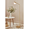 Nordlux Floor lamp CONTINA, G9, IP20, glass opal white, brass