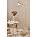 Nordlux Floor lamp CONTINA, G9, IP20, glass opal white, brass