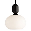 Pendant luminaire NOTTI, E27, IP20, glass opal white, mocha