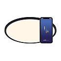 LED Deckenleuchte OJA SMART 60, IP20, 30W 2700-6500K 3500lm 120�, dimmbar, App steuerbar, schwarz