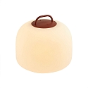Battery lamp KETTLE TO-GO 36 IP65, mat, red, white dimmable