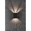 Nordlux LED Au�enwandleuchte FOLD 10, IP54, 2x 3.5W 3000K 250lm 205�, Schwarz