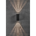 LED Wandleuchte ASBOL KUBI LED Au�enleuchte, 2x 5W, 3000K, 2x 370lm, IP44, schwarz