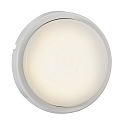 Nordlux Outdoor Aufbau-Au�enleuchte CUBA ENERGY, rund, 11W, 3000K, 700lm, IP54, wei�, Glas opal wei�, Wei� / Glas opal