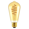 LED Filament light bulb SPIRAL DECO Edison, E27, 5W, 2000K, 250lm, glass gold