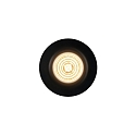 Nordlux downlight STARKE round IP20, glossy, black dimmable