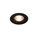 Nordlux downlight STARKE round IP20, glossy, black dimmable