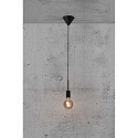 Pendant luminaire PACO, 1 flame, E27, black