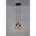Pendelleuchte PACO, 3-flammig, E27, schwarz