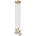 Nordlux Pendant luminaire PACO, 3 flames, E27, brass