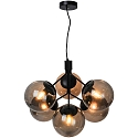 Pendant luminaire IVONA, 6 flames, E27, black