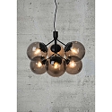 Pendant luminaire IVONA, 6 flames, E27, black