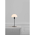 Table lamp ELLEN, E14, shade opal, black