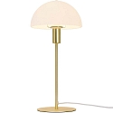 Table lamp ELLEN, E14, shade opal, brass
