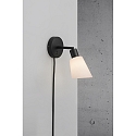 Wall luminaire MOLLI, E14, black/opal