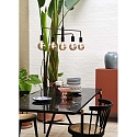 Pendant luminaire GLOOM, 5 flames, E27, black
