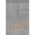 Nordlux Pendant luminaire GLOOM, 5 flames, E27, brass