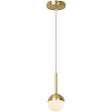 Pendelleuchte CONTINA, G9, opal, Messing
