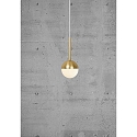 Nordlux Pendant luminaire CONTINA, G9, opal, brass