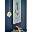 Nordlux Pendant luminaire CONTINA, G9, opal, brass