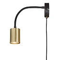 Nordlux wall luminaire EXPLORE FLEX ARM with switch, with plug GU10 IP20, brushed brass, black matt 