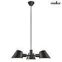 design for the people by Nordlux Pendant luminaire STAY, 3 flames, E27, black