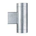 Nordlux outdoor wall luminaire TIN MAXI DOUBLE GU10 IP54, mat, galvanised 