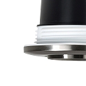 Nordlux recessed luminaire UMBERTO GU10 IP44, nickel dimmable 7,5W