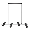 pendant luminaire ALANIS 4 flames GU10 IP20, black 