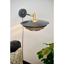 Nordlux wall luminaire BRETAGNE G9 IP20, grey, brushed brass 