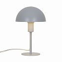 table lamp ELLEN MINI half round, with switch, with lamp socket E14 IP20, grey, mat 