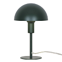table lamp ELLEN MINI half round, with switch, with lamp socket E14 IP20, dark green, mat 