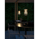 Nordlux Outdoor Design-Pendelleuchte COUPAR , IP33, E27, Aluminium / gerippter PVC-Diffusor, schwarz