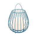 Battery lamp JIM TO-GO with switch, with USB connection IP54, blue dimmable