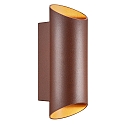 outdoor wall luminaire NICO ROUND 22 up / down, cylindrical GU10 IP54, rust dimmable