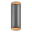 Nordlux Au�enwand-Strahler NICO ROUND 22, zylindrisch, IP54, Up/Down, 2x GU10, Aluminium / Glas, anthrazit