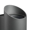Nordlux Au�enwand-Strahler NICO ROUND 22, zylindrisch, IP54, Up/Down, 2x GU10, Aluminium / Glas, anthrazit