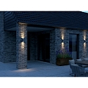 Nordlux Au�enwand-Strahler NICO ROUND 22, zylindrisch, IP54, Up/Down, 2x GU10, Aluminium / Glas, anthrazit