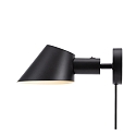 Wandleuchte STAY SHORT, E27, IP20, schwarz