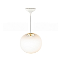 design for the people by Nordlux pendant luminaire NAVONE 20 E27 IP20, brushed brass, opal white 