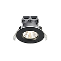 Nordlux LED Einbaustrahler FREMONT, 3er Set, 36�, 4,5W, 2700K, 345lm, IP65, dimmmbar, schwarz