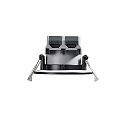 Nordlux LED Einbaustrahler FREMONT, 3er Set, 36�, 4,5W, 2700K, 345lm, IP65, dimmmbar, schwarz